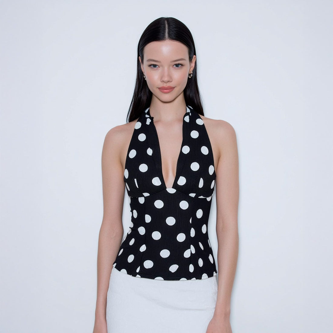 Polka Noir Top