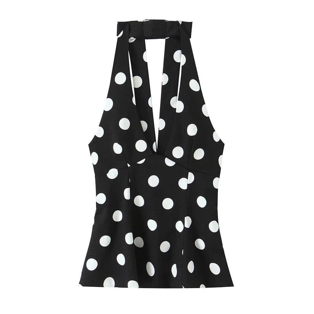 Polka Noir Top