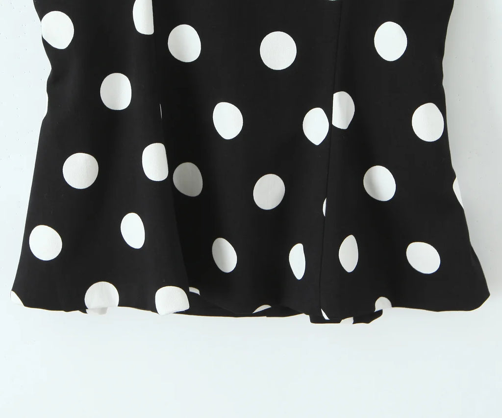 Polka Noir Top
