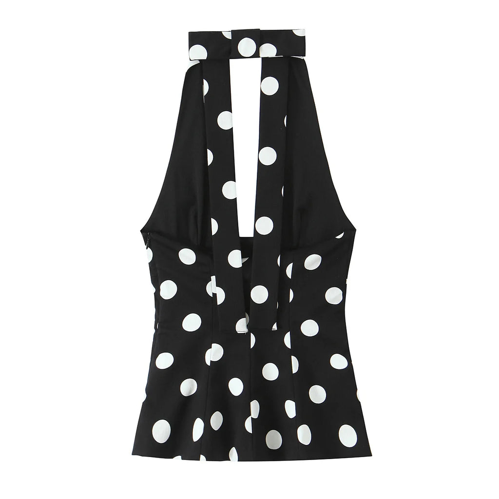Polka Noir Top